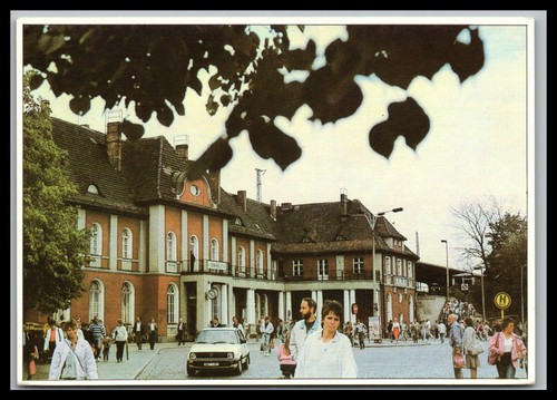 Ansichtskarte bahnhof - ansichtskarte,