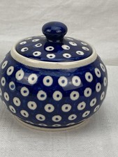 Zuckerdose Keramik Bunzlau traditionelles Dekor