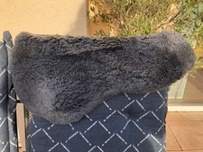 Lammfell Sattelsitz, Anthrazit, für engl. Sättel geeignet