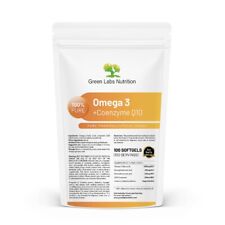 Omega-3 + Coenzym Q10 Kapseln – Hochdosiert, Herz, Energie & Immunsystem Support