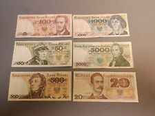6  Banknoten  Zlotych aus