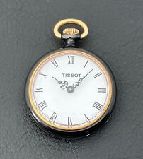 TISSOT Taschenuhr Herrenuhr Farbe Schwarz/Gold Unitas Handaufzug SWISS MADE