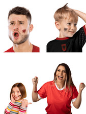 SCHWARZ Temporäres Wassertattoo Albanien