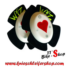 Wiz Knieschleifer mit Titan, Heart / Herz in Weiß-Rot - Sparky = Funken