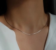 Damen Schlangen Hals Kette 925 Silber