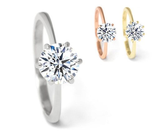 Diamant ring 1ct solitär - diamant,