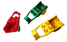 Lego Duplo 3 Stück Pferdeanhänger Sulky Pferd Bauernhof