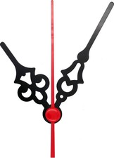 Funkuhrwerk DCF lautlos mit Zeiger-Set 6 cm schwarz weiß gold ohne ticken