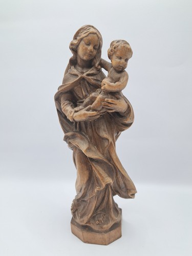 Vintage holzfigur madonna mit - holzfigur,