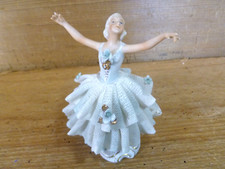 Porzellan Figur Ballerina Tänzerin Porzellankunst Unterweißbach Spitzenkleid