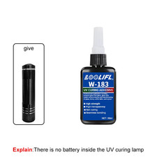 Sehrtransparenter Uv-Kleber