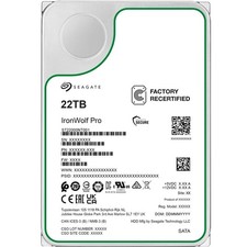 Seagate IronWolf Pro 22TB NAS HDD 3.5 Zoll Festplatte SATA3 7200rpm ST22000NT001