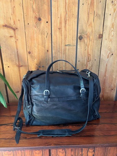 Vintage leder reisetasche - vintage, –