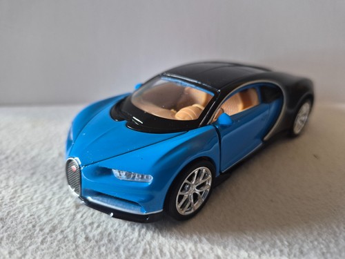 Modellauto bugatti chion blau - modellauto,