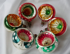 6 antik  Refelx Christbaumkugel Weihnachtskugel Christbaumschmuck Krebs Lauscha