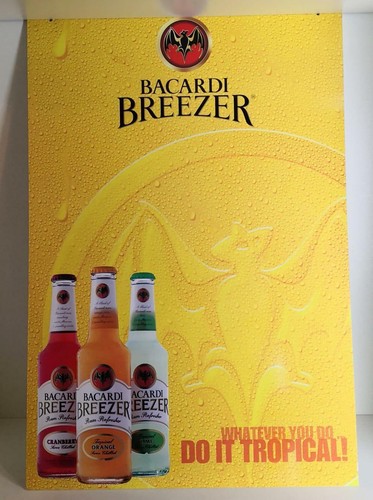 Bacardi breezer schild tafel - bacardi, schild/tafel