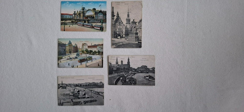 Dresden 5 alte karten - pk,ak,