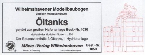 Möwe verlag 1059 öltanks - 1059,