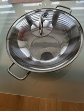 WMF Wok Edelstahl, 32cm m. Glasdeckel