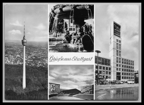 Ansichtskarte stuttgart - ansichtskarte, /