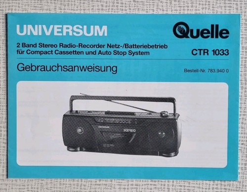 Gebrauchsanweisung ctr 1033 - ctr,