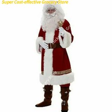 Herren Weihnachtsmann Kostüm Weihnachten Santa Anzug Cosplay Langarm Outfit