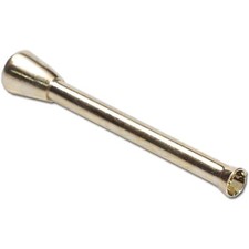 Zieh-Röhrchen mit Knopf aus Metall gold 65mm Snuff Snort