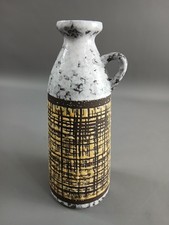 VEB Strehla DDR Keramik-VASE handgemacht 21cm DEKO Floral Blumen gedeckter Tisch