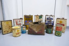 11 Stk alte Öldosen Mobiloil