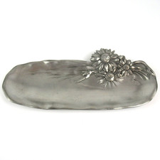 Zinn Tablett / Federschale im