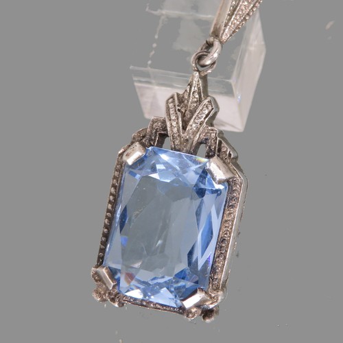 Art deco silber anhänger - art,