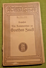 vintage: Boyesen, Hjalmar: Ein Kommentar zu Goethe's Faust. Reclam 1521,1522