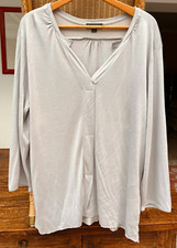 Oberteil-Bluse-Shirt-Viscose-42-M-(44/L)-Business-Franco Callegari-grau