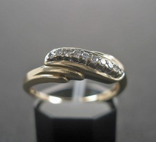 Goldring in aus 10K. 416er Gold Brillantring mit 10 Diamanten Brillant Diamond
