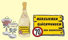 70. Geburtstag - Ortschild