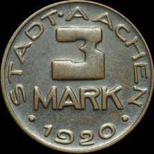 NOTGELD: 3 Mark 1920, "ALFRED
