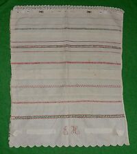 Stichmustertuch Kreuzstich Monogramm E.H. 1910/20 Nähen Sticken Handarbeit