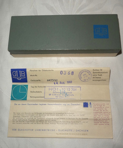 Etui garantieschein von gub - garantieschein,
