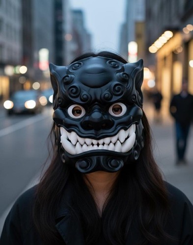 Articulated foo dog mask - articulated,