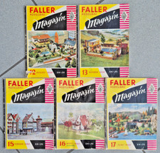 Faller Modellbau 5 Zeischriften Magazin 15.2-16.4-17.6.60+12.08-13.10.1959/2509