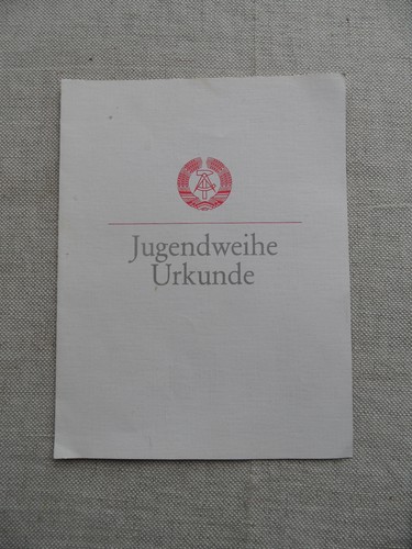 Jugendweihe urkunde - jugendweihe,