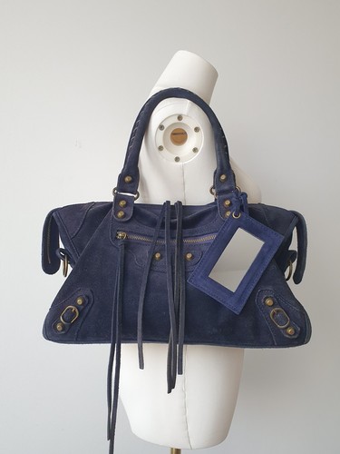 Vintage city bag large blue - vintage,