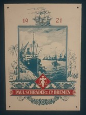 Emailleschild "Paul Schrader & Co, Bremen".