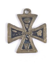 Kaiserreich, Patriotischer Anhänger "Eisernes Kreuz 1870" Breite 14mm