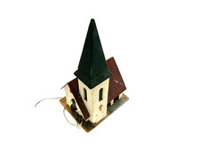 Faller 239 Kirche mit elektrischer Glocke, 50er Jahre (Holz/Pappe) mit Marke