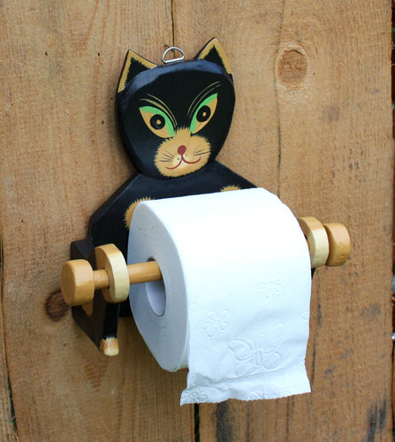 Papierhalter katze - wc,
