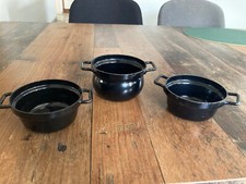 Altes antikes  Kinder Kochgeschirr  3 Töpfe  Puppen Puppenküche Kessel