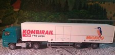 Wiking Scania Kombirail " Migros"  ohne OVP 1:87 HO Sammlermodell 