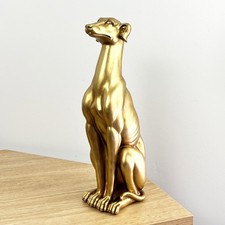 Moderne Wohnzimmer Ornamente 32 cm groß Hund Figur Statue Whippet Sammlerstück
