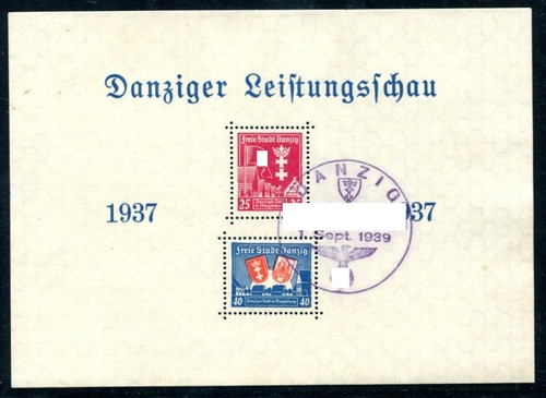 Danzig 1937 block3i gestempelt - 1937,